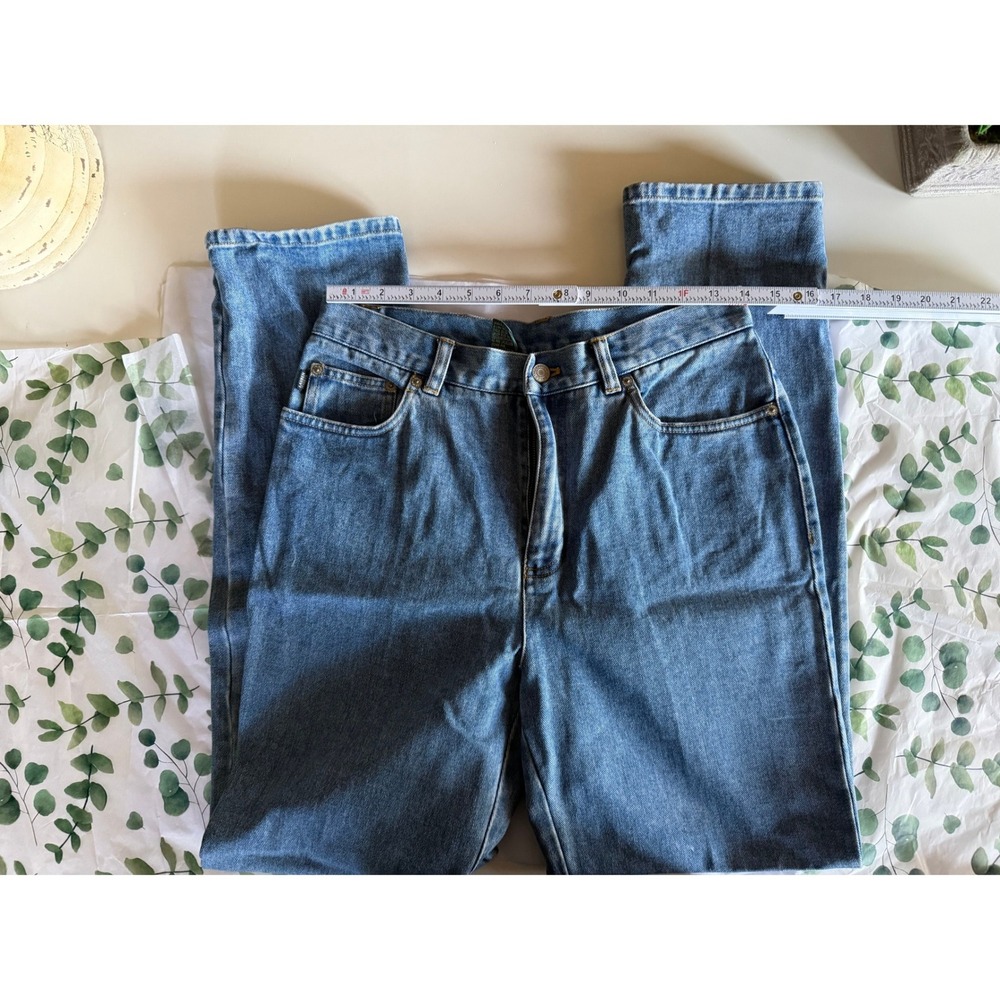 Lauren Jeans Co Ralph Lauren Womens 8 Long Blue Straight Leg High Rise Denim